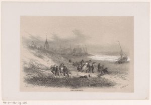 Scheveningen während des Sturms vom 28. Mai 1860 von Hendrik Wilhelmus Last
