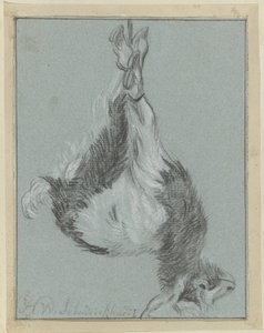 Sterbende Ziege von Hendrik Willem Schweickhardt (signed by artist)