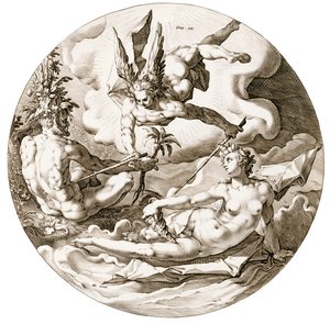 Tag III, Die Trennung der Wasser, aus der Serie Die sechs Tage der Schöpfung, 1589