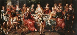 Die Hochzeit zu Kana von Hendrick de Clerck