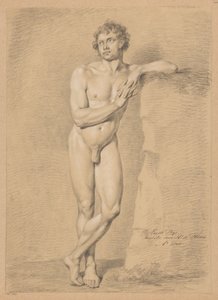Stehender männlicher Akt, von vorne gesehen (1. Preis 1808) von Hendrik de Flines