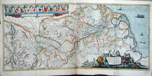 Karte des Verlaufs des Rheins, aus 