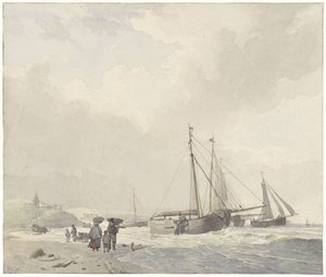 Ansicht des Strandes bei Scheveningen