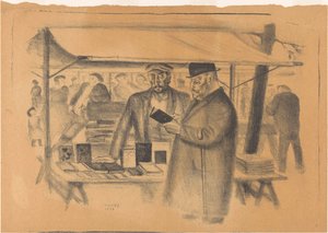 Bücherstand auf einem Markt