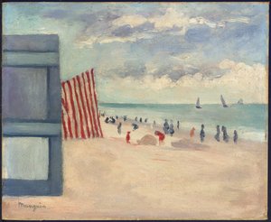 Der Strand von Touquet von Henri Charles Manguin