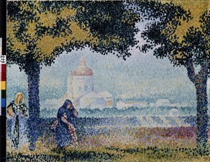Die Kirche Santa Maria degli Angeli bei Assisi von Henri Edmond Cross