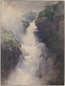 Ein Wasserfall in den Bergen von Henri-Joseph Harpignies