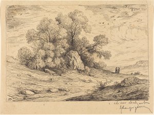Baumgruppe mit Felsen von Henri-Joseph Harpignies