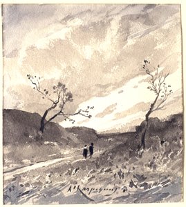 Landschaft in Les Landes von Henri-Joseph Harpignies