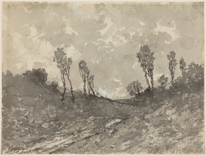 Straße bei Hérisson von Henri-Joseph Harpignies