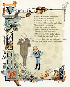Illustration für "Alphabet der guten Beispiele", ca. 1890 (Gravur) von Henri (1858 1924) Gray