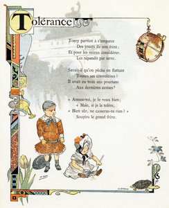 Illustration für "Alphabet der guten Beispiele", ca. 1890 (Gravur) von Henri (1858 1924) Gray