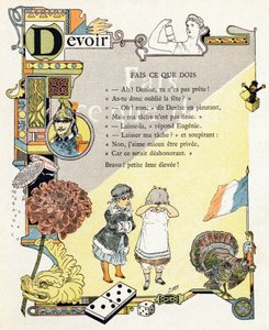 Illustration für "Alphabet der guten Beispiele", ca. 1890 von Henri (1858 1924) Gray