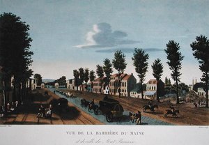 Die Barriere du Maine, um 1815-20 von Henri (after) Courvoisier Voisin