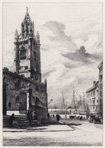 St. Nicholas Kirche, Liverpool (Radierung) von Henri (after) Toussaint