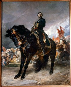 Revolution von September (Gloriosa): General Juan Prim reitet vor Madrid an der Spitze der Aufständischen der spanischen Revolution am 8. Oktober von Henri Alexandre Georges Regnault