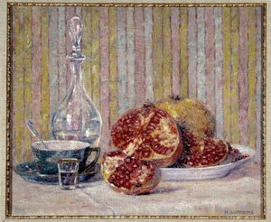 Stillleben mit Granatäpfeln von Henri Aurrens