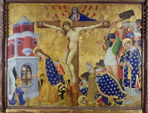 Der St. Denis Altar, fertiggestellt 1416 für die Kirche der Kartause von Champnol von Henri Bellechose