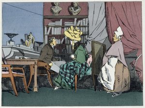 Herr der Abteilungsleiter gibt eine Audienz - in "Verwaltungssitten" von Henri Monnier von Henri Bonaventure Monnier