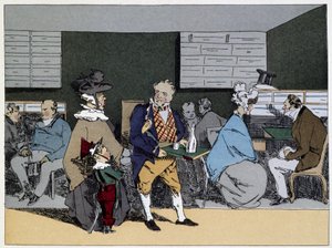 Ein Uhr: Besuche, Mittagessen, Einladungen zum Abendessen - in „Administrative mores“ von Henri Monnier