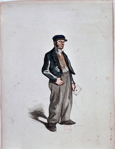 Der Kommissionär (Postbote) von Henri Monnier, um 1850