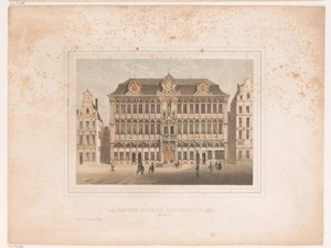 Gezicht op Maison Grand Place te Brussel von Henri Borremans (attributed to)