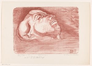 Liegende Figur mit geschlossenen Augen