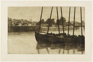 Boote im Trockendock, Dieppe