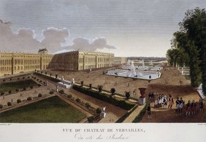 Schloss Versailles auf der Seite der Gärten - in „Views of Paris“ von Courvoisier