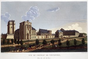 Château de Vincennes, um 1820 - in „Vues de Paris“ von Courvoisier von Henri Courvoisier Voisin