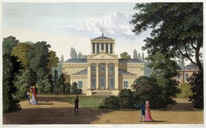 Pavillon des Gartens von Monceau. Gravur von Courvoisier von Henri Courvoisier Voisin