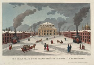 Das Sankt Petersburger Kaiserliche Bolschoi-Kamenny-Theater von Henri Courvoisier Voisin