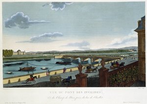 Ansicht der Brücke der Invaliden - in „Vues de Paris“ von Courvoisier von Henri Courvoisier Voisin