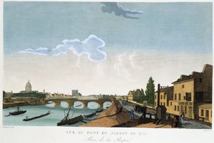 Vue du pont du jardin du roi (Rapée) - in „Vues de Paris“ von Henri Courvoisier Voisin