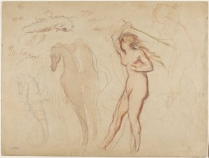 Blatt mit Studien von Henri Cros