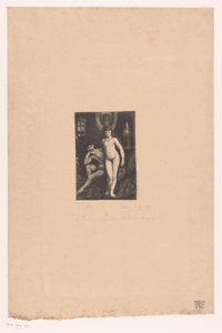 Stehende nackte Frau und sitzender nackter Mann von Henri De Groux (signed by artist)
