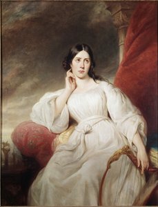 Porträt von Maria Garcia genannt die Malibran, in der Rolle der Desdemona (Öl auf Leinwand)