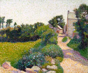 Die Straße im Sonnenlicht von Henri Delavallee