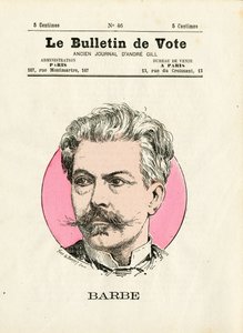 Ballot 2. Serie, Satirisch in Farben: Bart - Illustration von Henri Demare (1846-1888) von Henri Demare