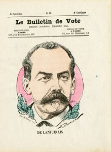 Ballot 2. Serie, Satirisch in Farben: De Lanjuinais - Illustration von Henri Demare (1846-1888) von Henri Demare
