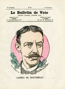 Ballot 2. Serie, Satirisch in Farben: Lannes de Montebello - Illustration von Henri Demare (1846-1888) von Henri Demare