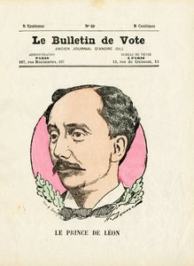 Ballot 2. Serie, Satirisch in Farben: Prinz von Leon - Illustration von Henri Demare von Henri Demare