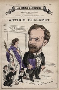 Karikatur von Jean Marie Arthur Chalamet (1822-1895) französischer republikanischer Politiker - aus 