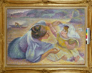 Mutter spielt mit ihrem Kind, um 1897 von Henri Edmond Cross