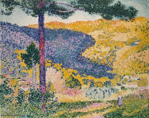 Tal mit Tannenschatten auf dem Berg von Henri Edmond Cross