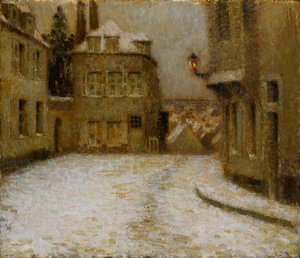 Schnee, Montmartre von Henri Eugene Augustin Le Sidaner