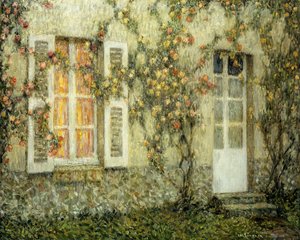 Das Haus der Rosen; Les Maison aux Roses von Henri Eugene Augustin Le Sidaner