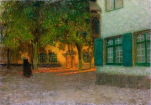 Das Haus mit den grünen Fensterläden von Henri Eugene Augustin Le Sidaner