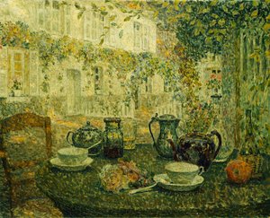 Der Steintisch von Henri Eugene Augustin Le Sidaner