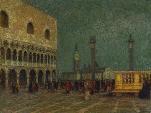 Venedig, Markusplatz, ca. 1914 von Henri Eugene Augustin Le Sidaner